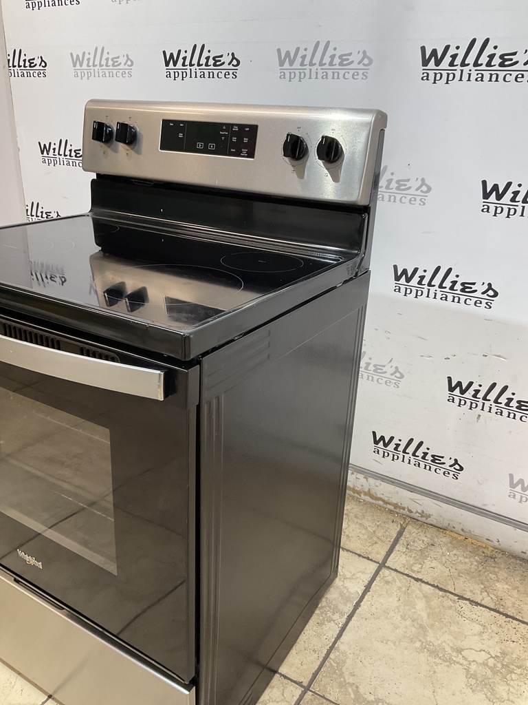 Whirlpool Used Electric Stove 220volts (40/50 AMP) 30inches {no cord} (Stainless Steel)