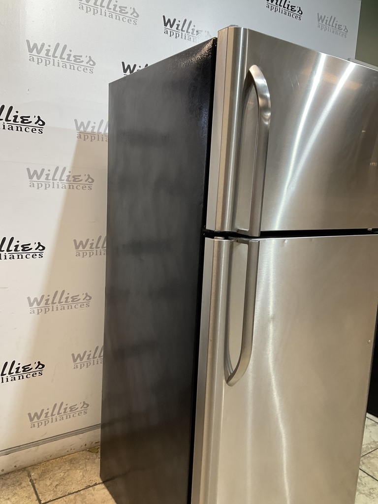 Frigidaire Used Refrigerator Top and Bottom 30x65 1/2” (Stainless Steel) 
