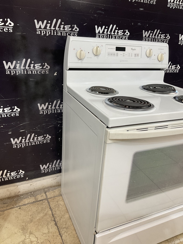 Whirlpool Used Electric Stove 220volts (40/50 AMP) 30inches {no cord} (White) 