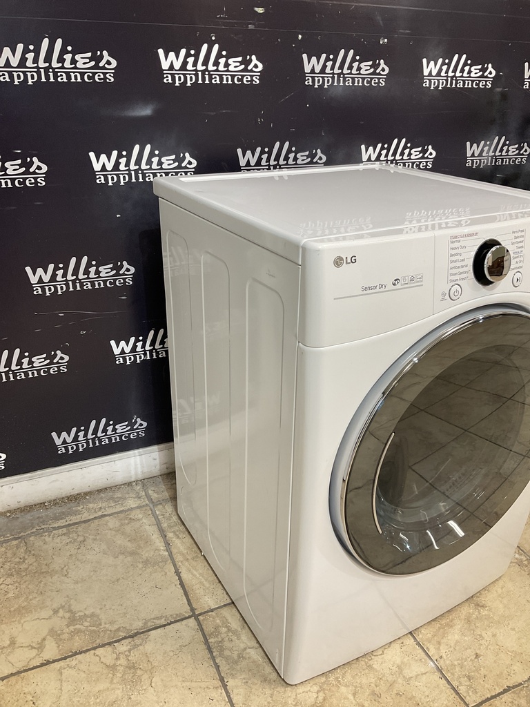 Lg Used Electric Dryer 220volts (30 AMP) 27inches {no cord} (White) 