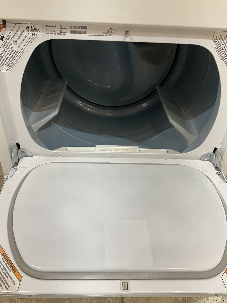 Whirlpool Used Electric Dryer 220volts (30 AMP) 27inches {4 prong} (White)