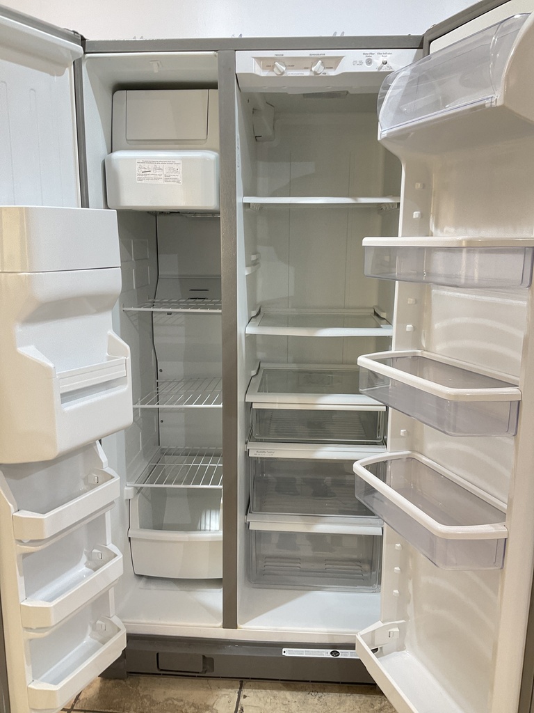 Whirlpool Used Refrigerator Side by Side 36x68 1/2” (Stainless Steel) 