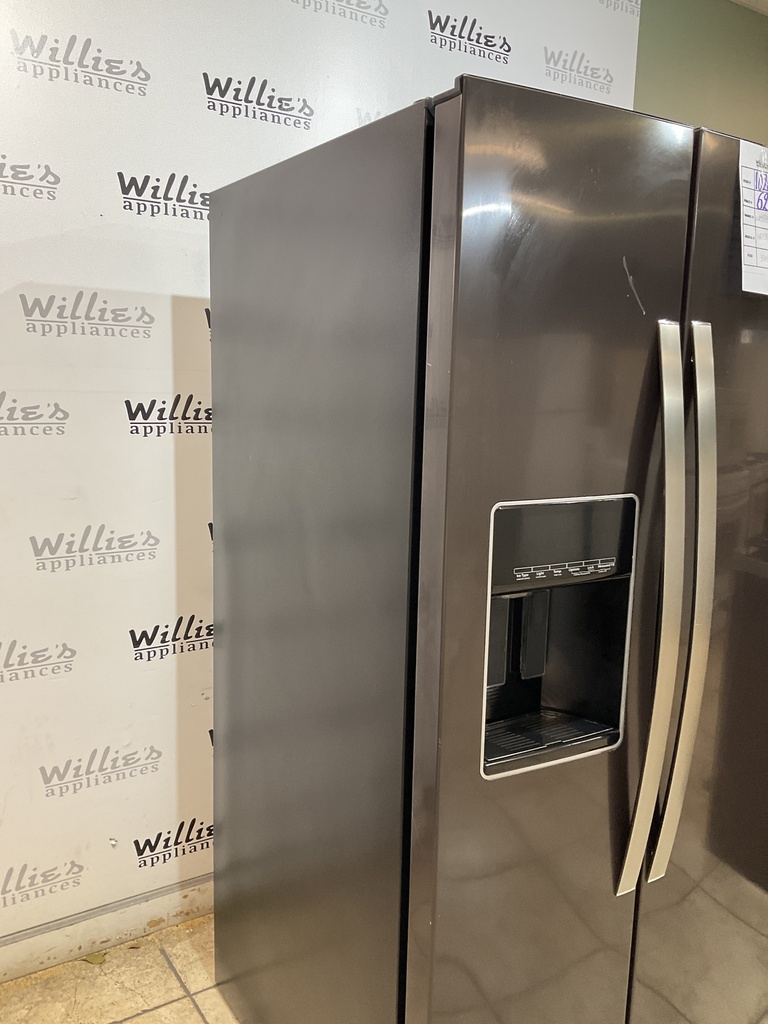 Whirlpool Used Refrigerator Side by Side 36x69 (Black Stainless)