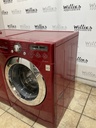 Lg Used Electric Set Washer/Dryer 220volts (30 AMP) 27inches {no cord} (Red)