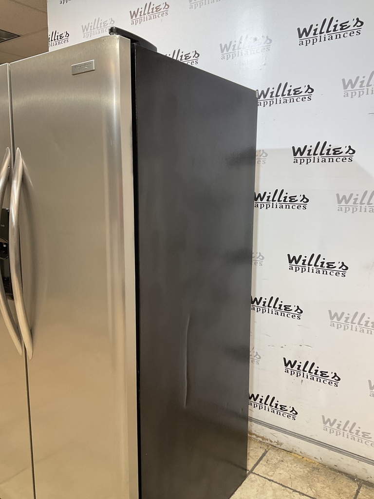 Frigidaire Used Refrigerator Side by Side 33 1/2” x 69” (Stainless Steel) 