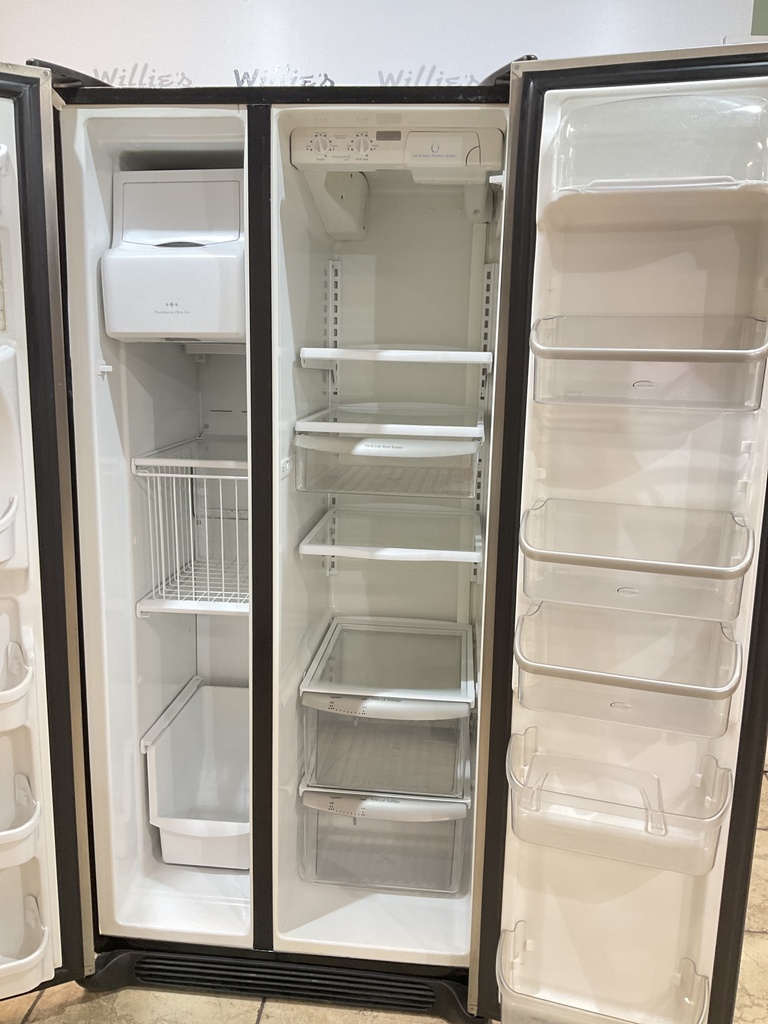 Frigidaire Used Refrigerator Side by Side 33 1/2” x 69” (Stainless Steel) 