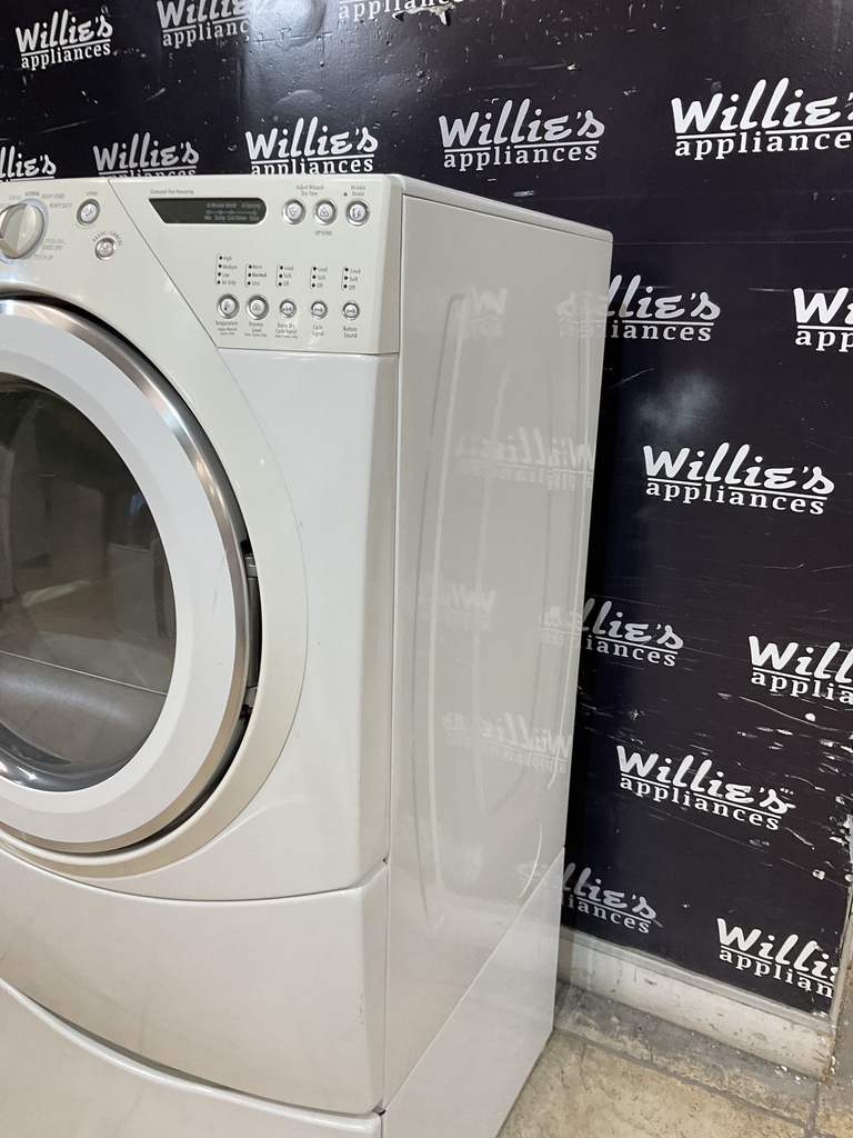 Whirlpool Used Electric Dryer 220volts (30 AMP) 27inches {no cord} (White) 