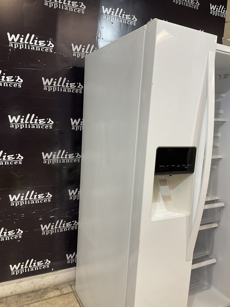 Whirlpool Used Refrigerator Side by Side 33x65 1/2” (White)
