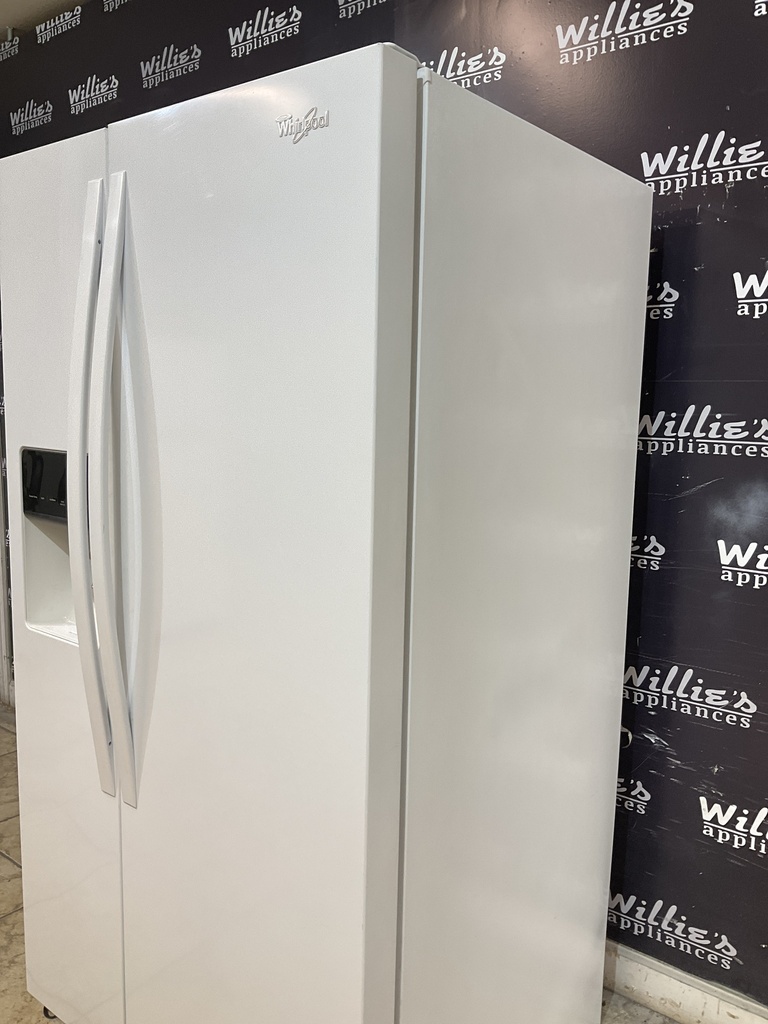 Whirlpool Used Refrigerator Side by Side 33x65 1/2” (White)