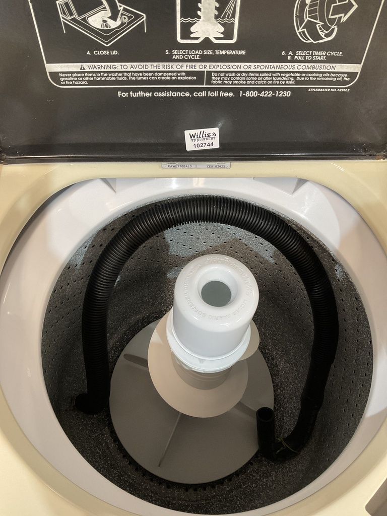 KitchenAid Used Washer top-load 27inches (Bisque)