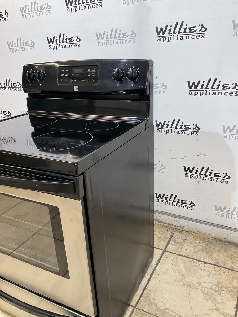Kenmore Used Electric Stove 220volts (40/50 AMP) 30inches {3 prong} (Stainless Steel) 