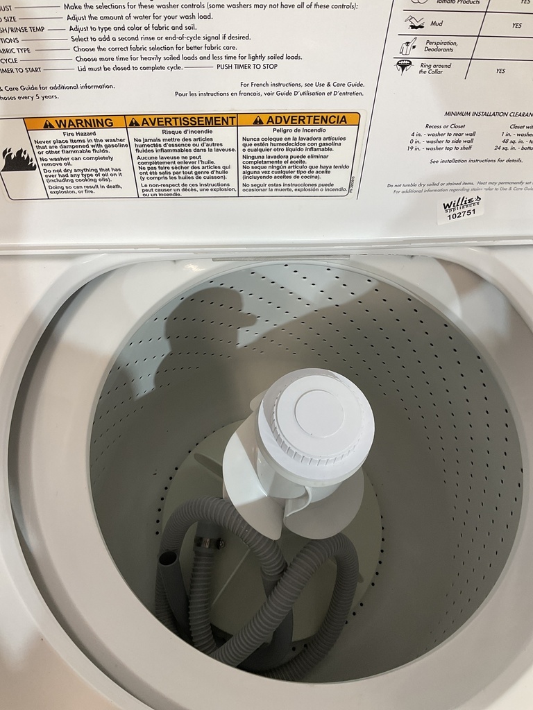 Whirlpool Used Washer Top-load 27inches (White) 