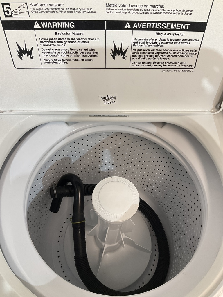 Whirlpool Used Electric Set Washer/Dryer 220volts (30 AMP) 27/29inches {3 prong} (White) 
