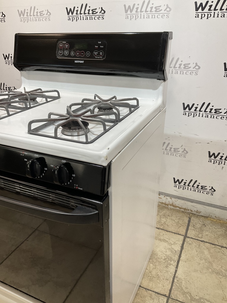 Hotpoint Used Natural Gas Stove 30inches (White/Black) 