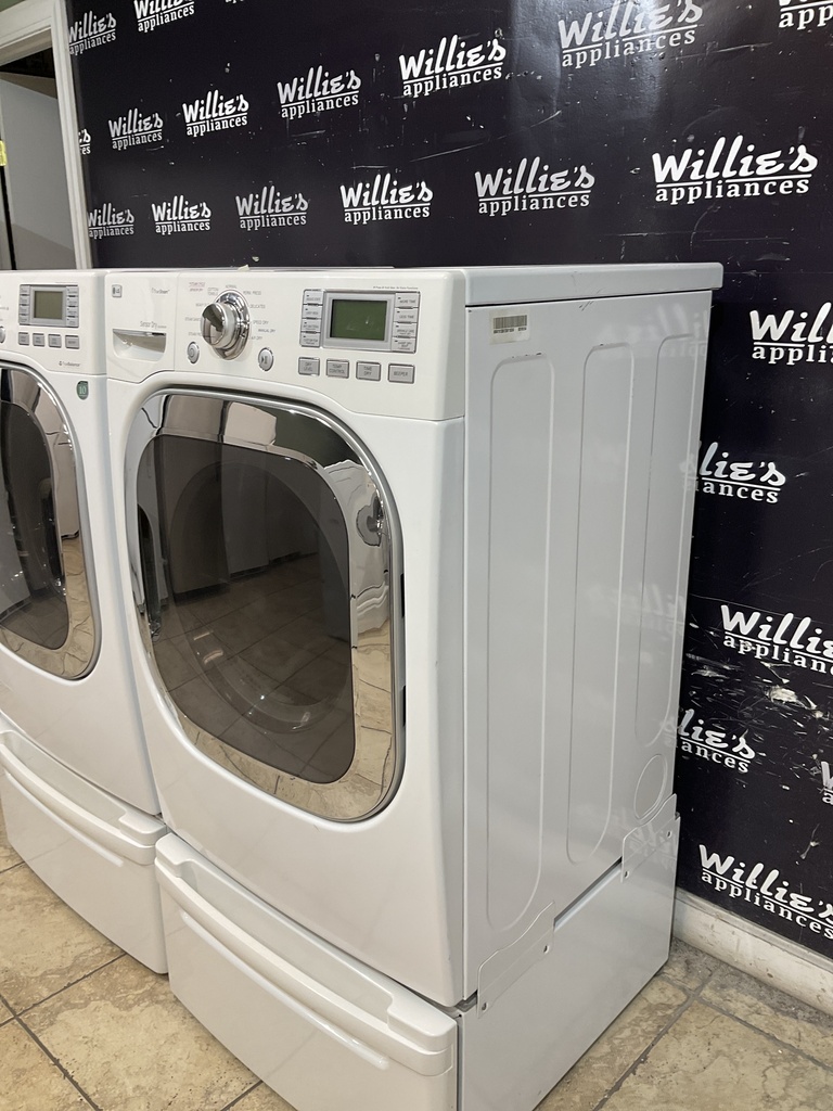 Lg Used Natural Gas Set Washer/Dryer Front-load 27inches (White)