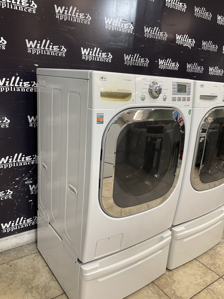 Lg Used Natural Gas Set Washer/Dryer Front-load 27inches (White)