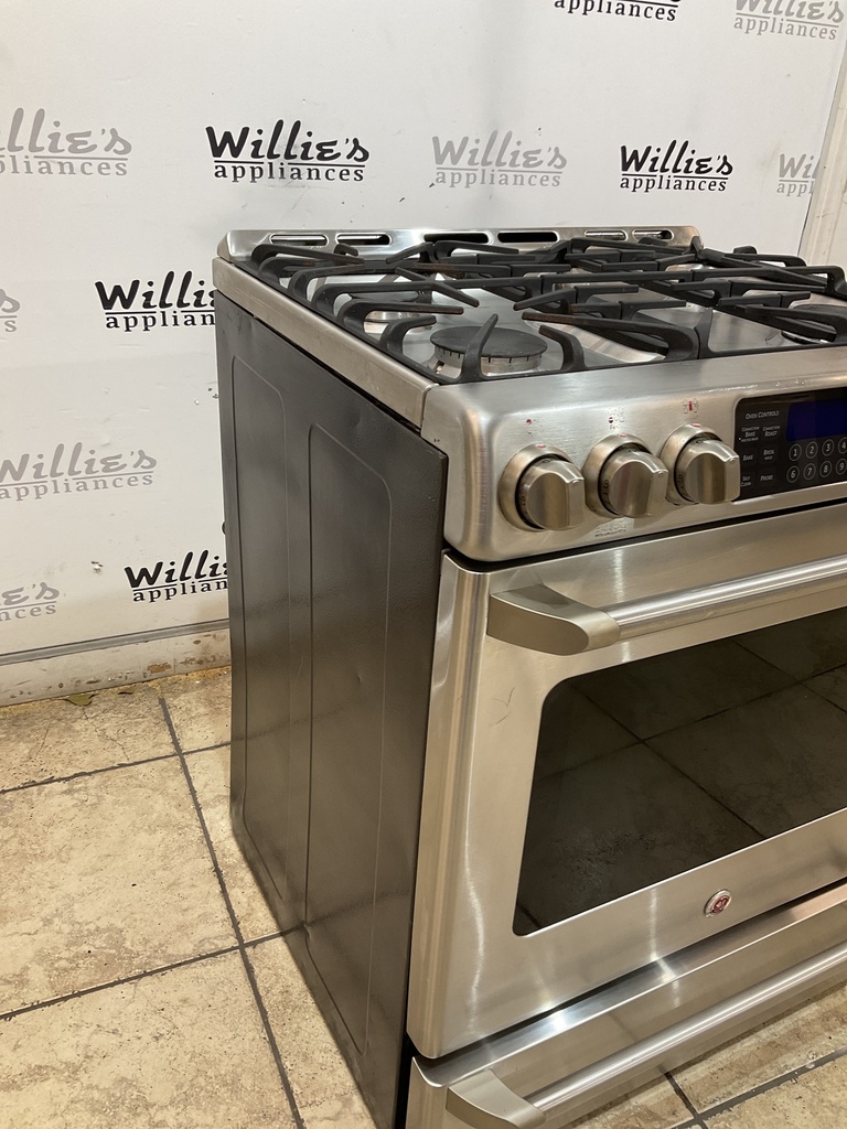 Ge Cafe Used Natural Gas Stove Double Oven 30inches (Stainless Steel) 