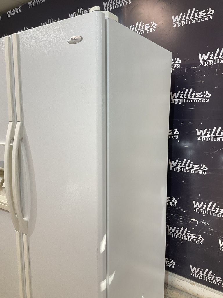 Whirlpool Used Refrigerator Side by Side 36x69 1/2” (White) 