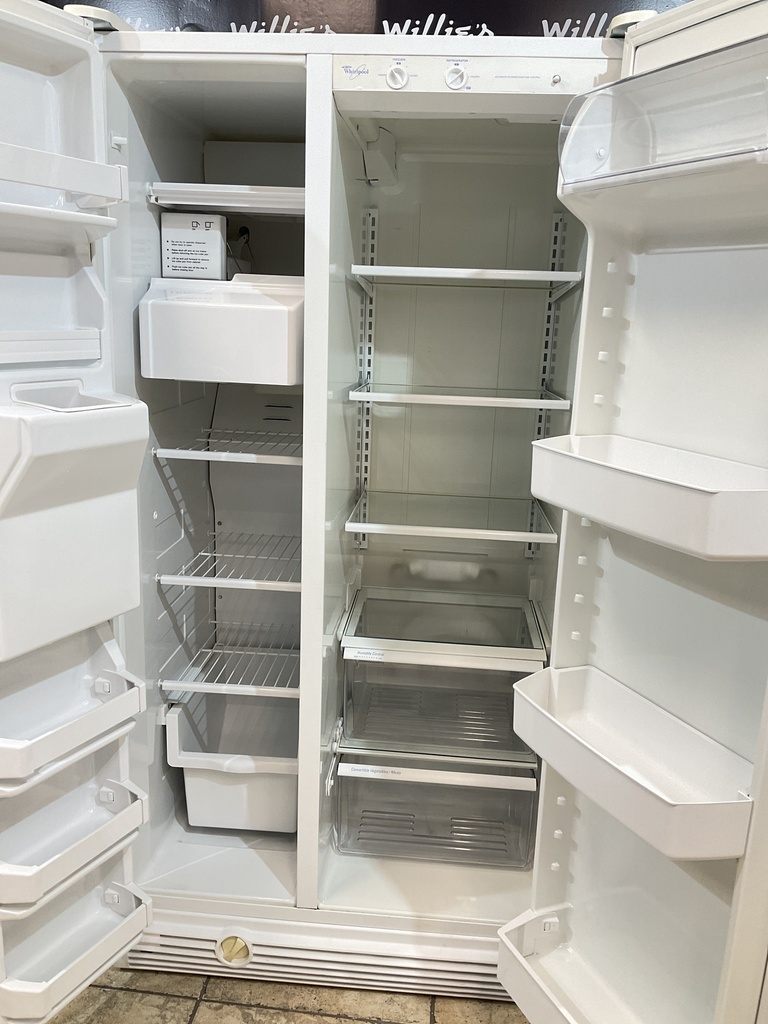 Whirlpool Used Refrigerator Side by Side 36x69 1/2” (White) 