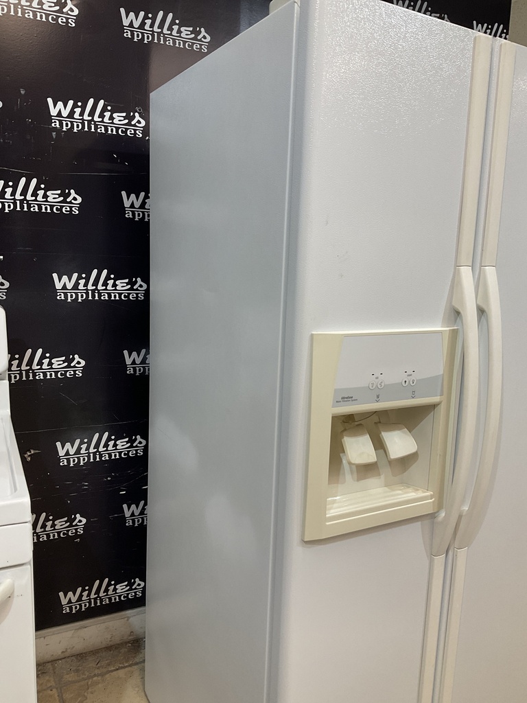 Whirlpool Used Refrigerator Side by Side 36x69 1/2” (White) 