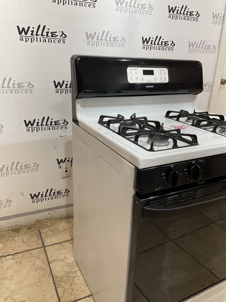 Hotpoint Used Natural Gas Stove 30inches (White/Black)