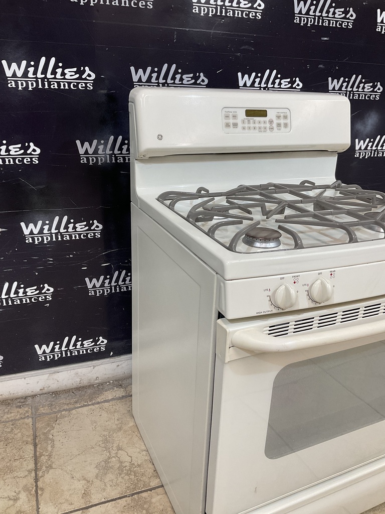 Ge Used Natural Gas Stove 30inches (Bisque) 