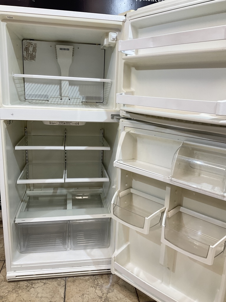 Whirlpool Used Refrigerator Top and Bottom 30 1/2” x 66” (White) 