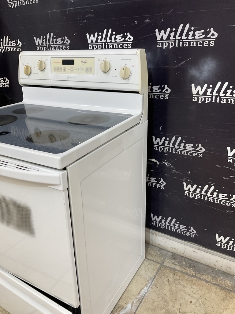 Whirlpool Used Electric Stove 220volts (40/50 AMP) 30inches {no cord} (White) 