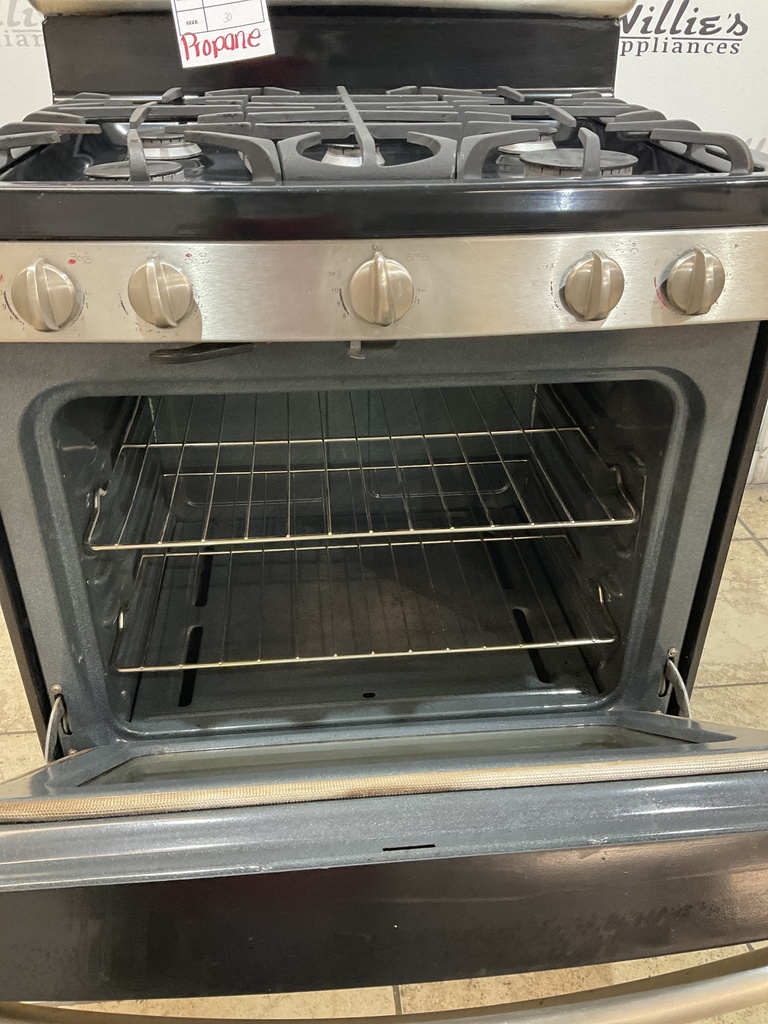 Ge Used Gas Propane Stove 30inches (Stainless Steel) 