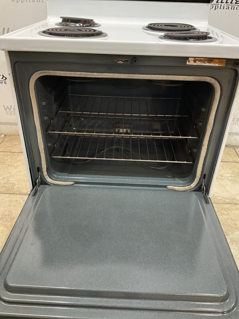 Whirlpool Used Electric Stove 220volts (40/50 AMP) 30inches {3 prong} (White/Black) 
