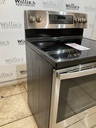 Ge Used Electric Stove 220volts (40/50 AMP) 30inches {no cord} (Stainless steel) 