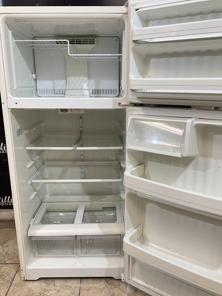 Hotpoint Used Refrigerator Top and Bottom 28x64 1/2” (Bisque) 