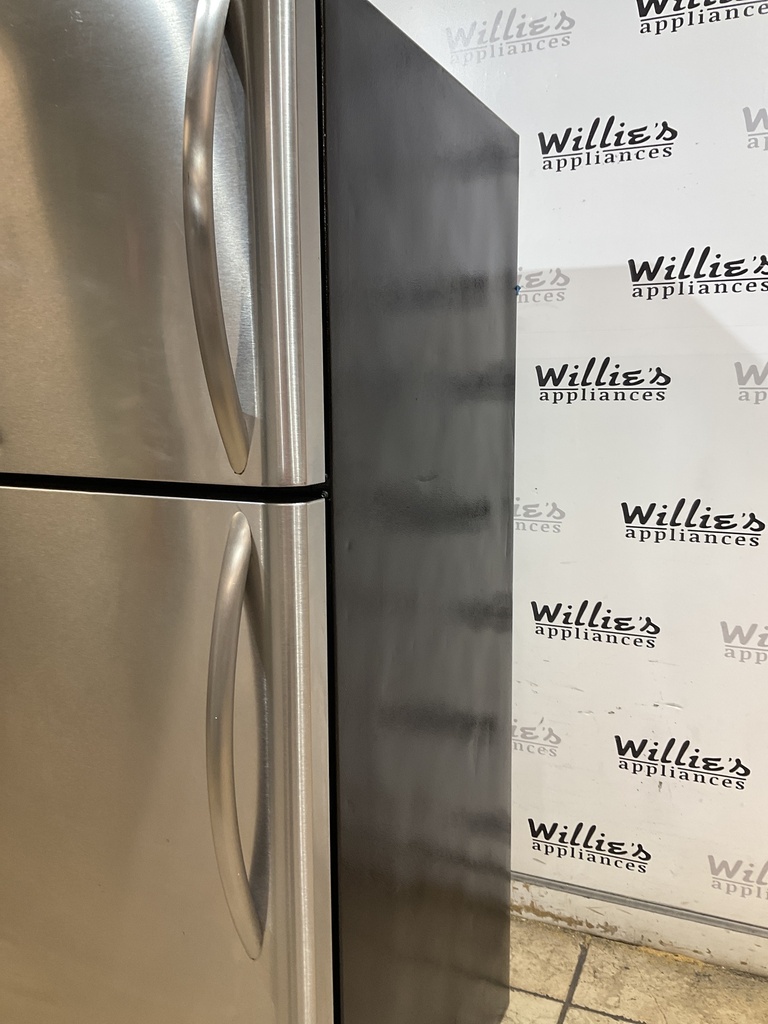 Frigidaire Used Refrigerator Top and Bottom 30x68 1/2. (stainless steel) 