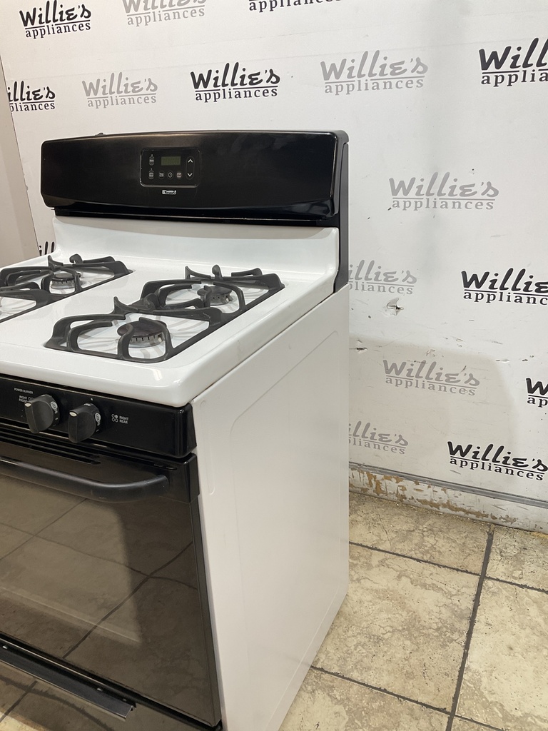 Kenmore Used Natural Gas Stove 30inches (White/Black)