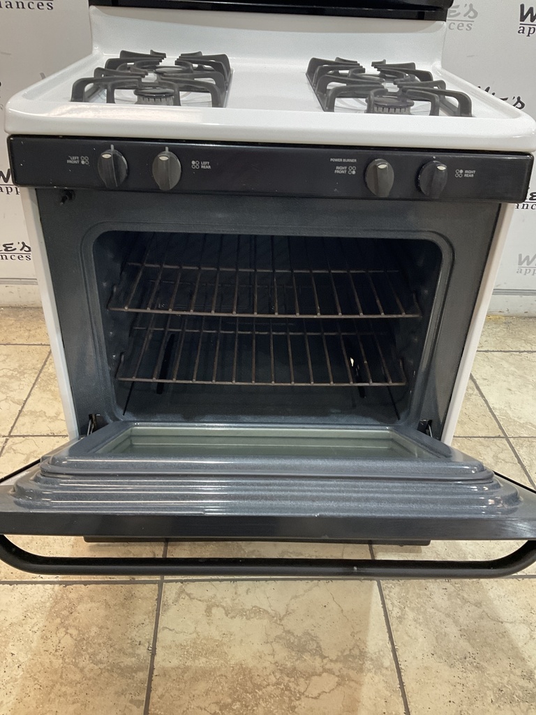 Kenmore Used Natural Gas Stove 30inches (White/Black)