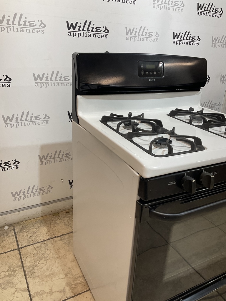 Kenmore Used Natural Gas Stove 30inches (White/Black)