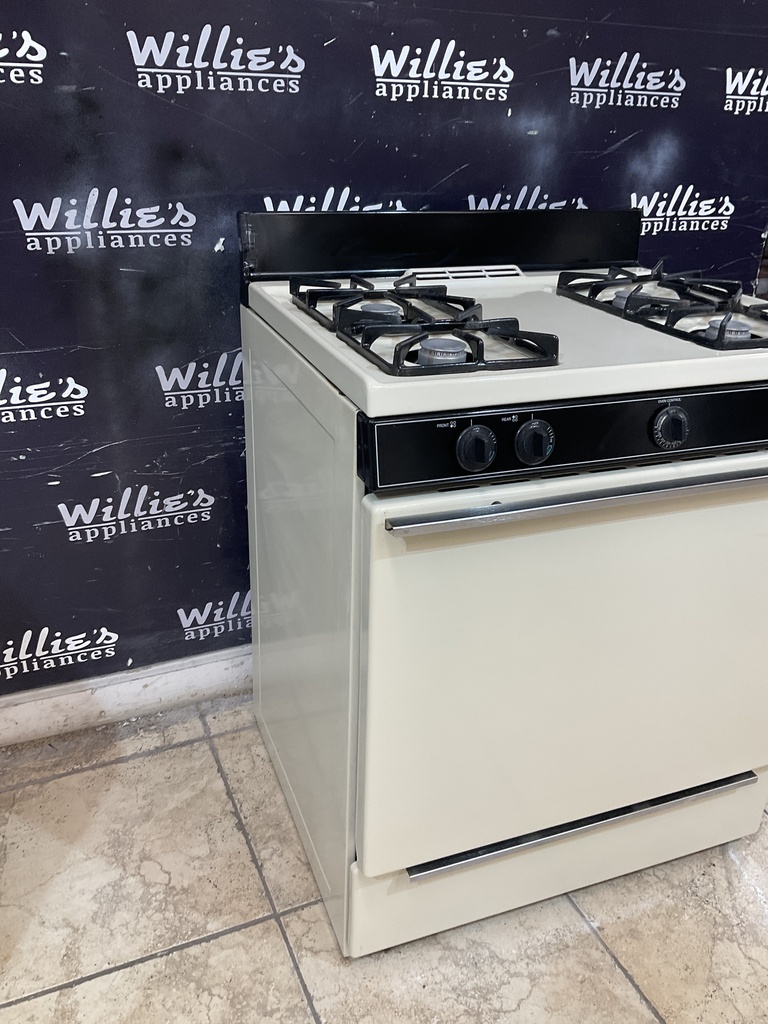 Kenmore Used Natural Gas Stove 30inches (Bisque/Black) 