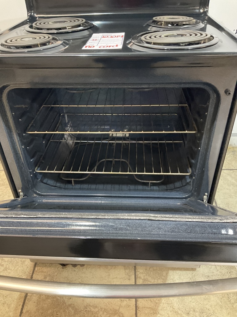 Ge Used Electric Stove 220volts (40/50 AMP) 30inches {no cord} (Stainless steel) 