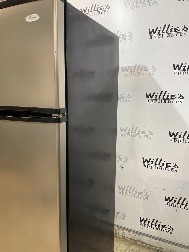 Whirlpool Used Refrigerator Top and Bottom 28x67 1/2” (Stainless Steel) 