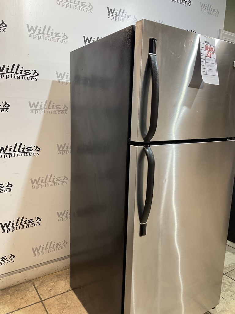 Frigidaire Used Refrigerator Top and Bottom 28x64 1/2” (Stainless Steel)