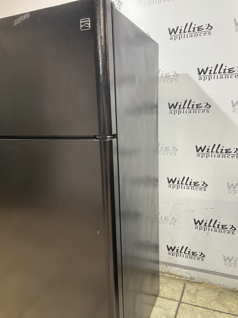 Kenmore Used Refrigerator Top and Bottom 30x66 (Black) 