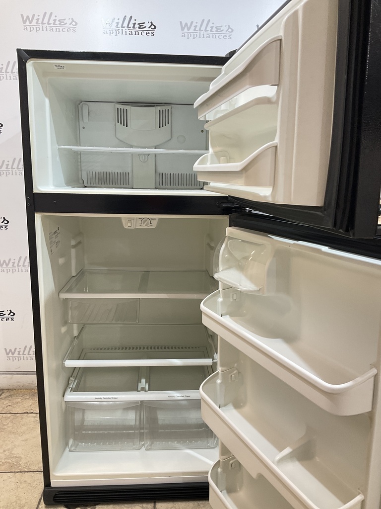 Kenmore Used Refrigerator Top and Bottom 30x66 (Black) 