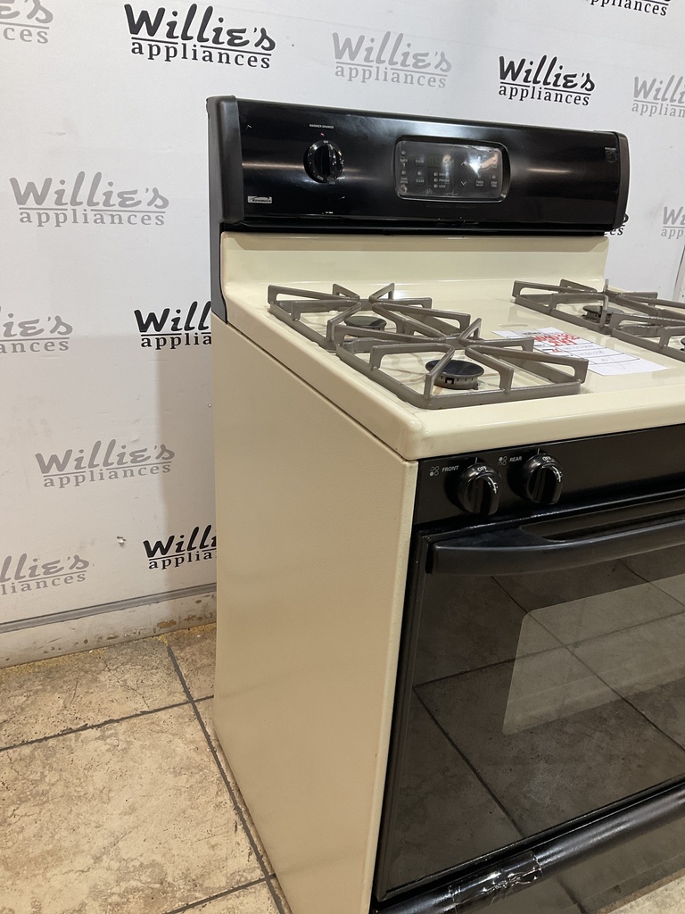 Kenmore Used Natural Gas Stove 30inches (Bisque/Black) 