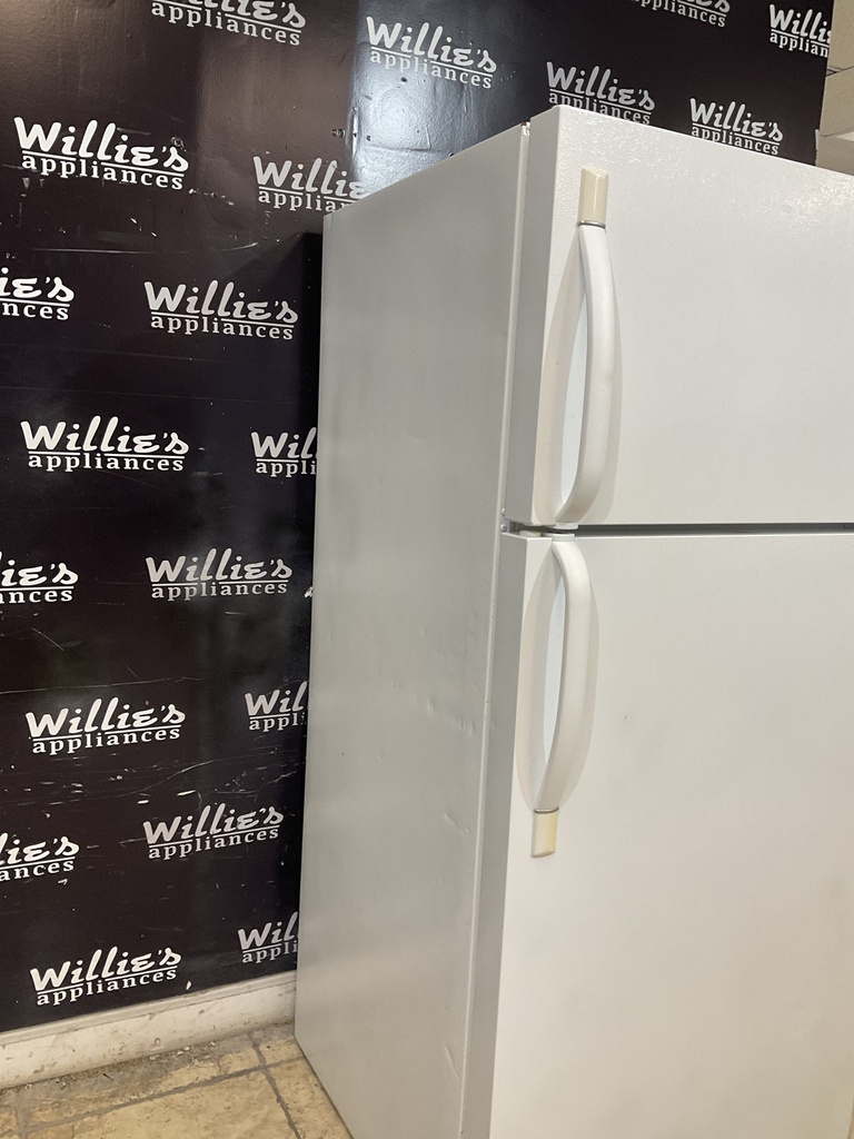 Frigidaire Used Refrigerator Top and Bottom 30x65 1/2” (White) 
