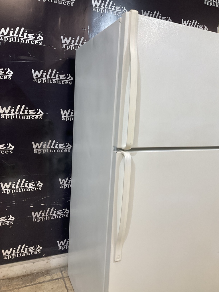 Whirlpool Used Refrigerator Top and Bottom 33x66 1/2” (White) 