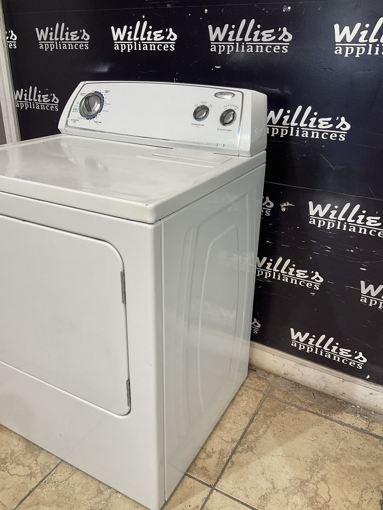 Whirlpool Used Electric Dryer 220volts (30 AMP) 27inches {no cord} (White)