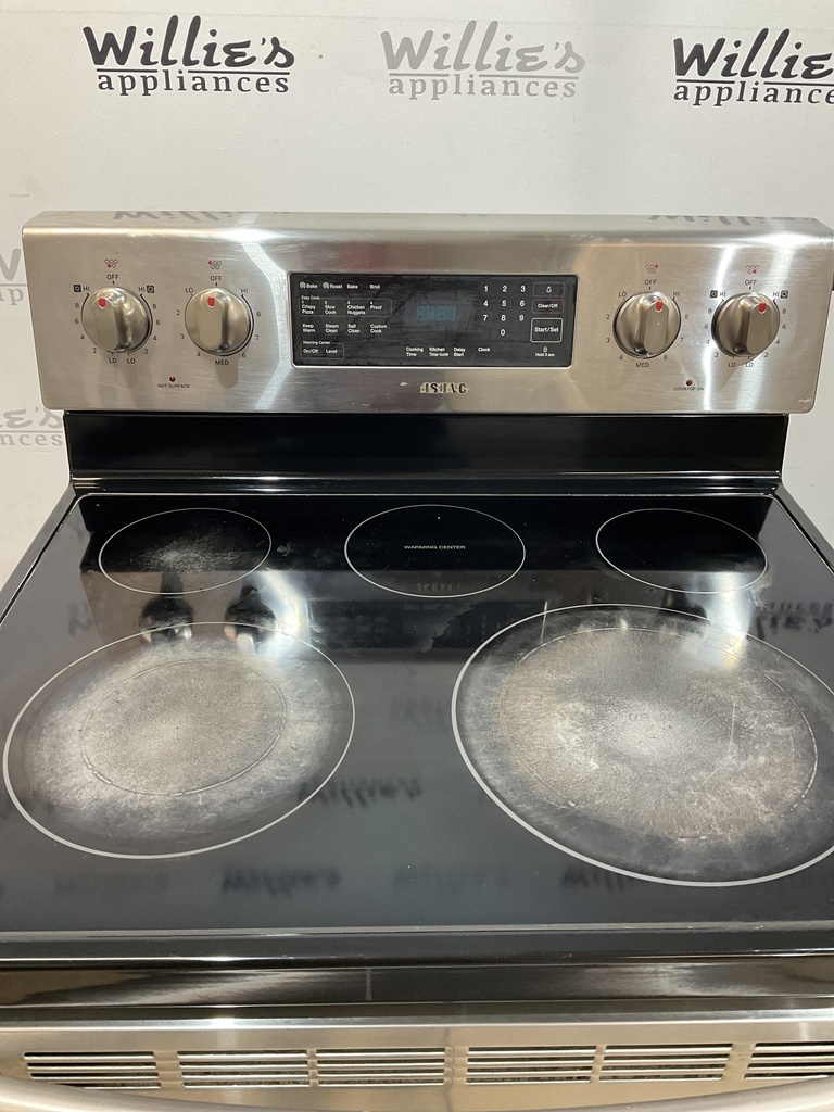 Samsung Used Electric Stove 220volts (40/50 AMP) 30inches {no cord} (Stainless steel) 