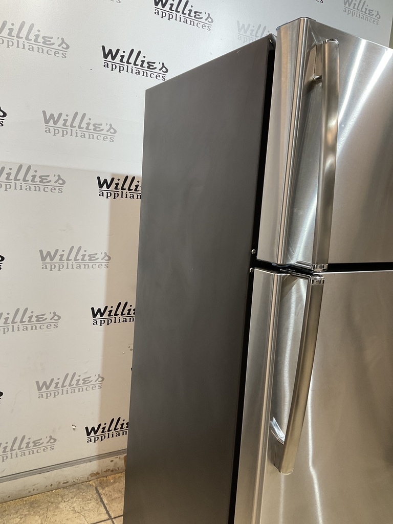 Ge Used Refrigerator Top and Bottom 28x64 (Stainless Steel) 