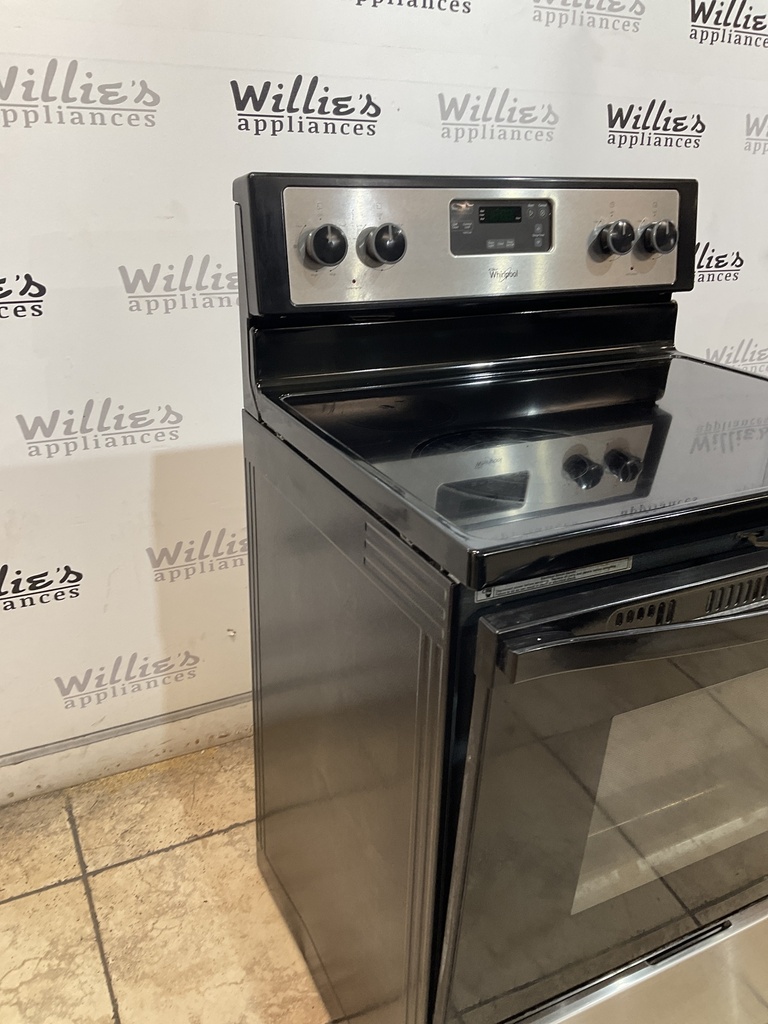 Whirlpool Used Electric Stove 220volts (40/50 AMP) 30inches {no cord} (Stainless Steel) 