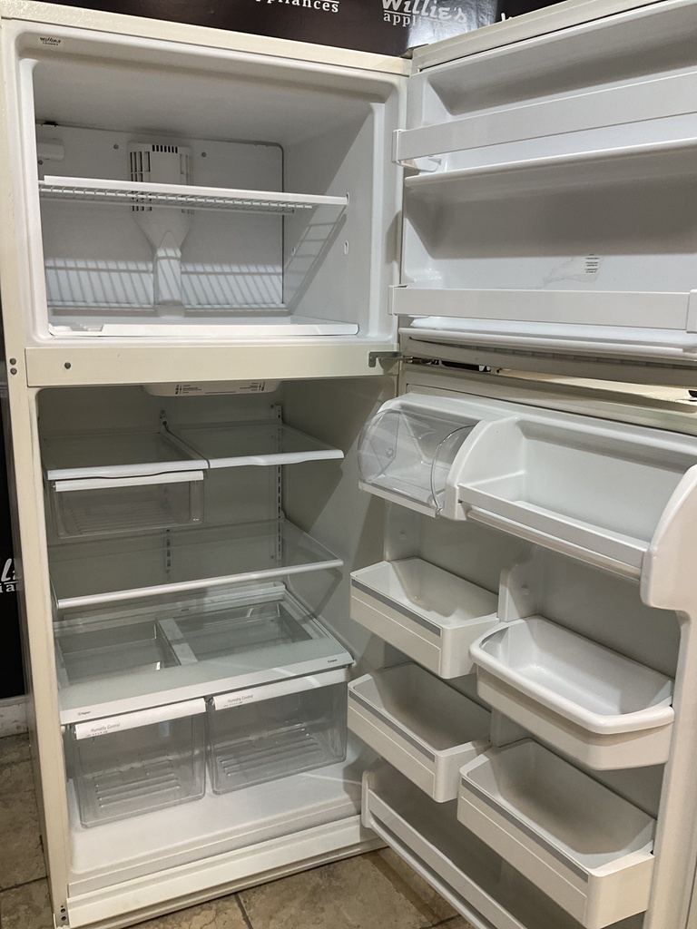 Whirlpool Used Refrigerator Top and Bottom 30x66 (Bisque) 